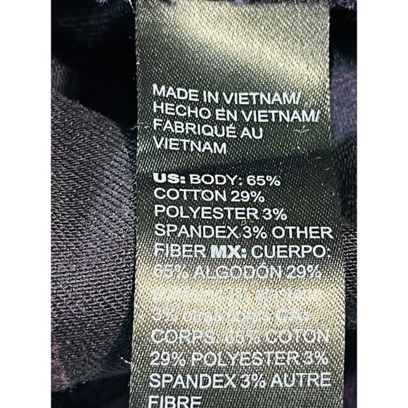 WHBM Purple Shimmer Biker Trucker Coated Jean Jacket Fancy 10 Chic Date EUC - Picture 6 of 8